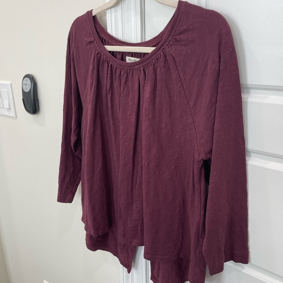SOLD!! 
Madewell Maroon Burgundy Long Sleeve Fall Top, Small - Picture 2 of 4